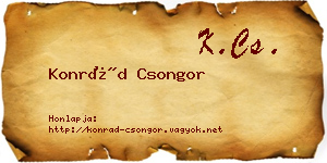 Konrád Csongor névjegykártya